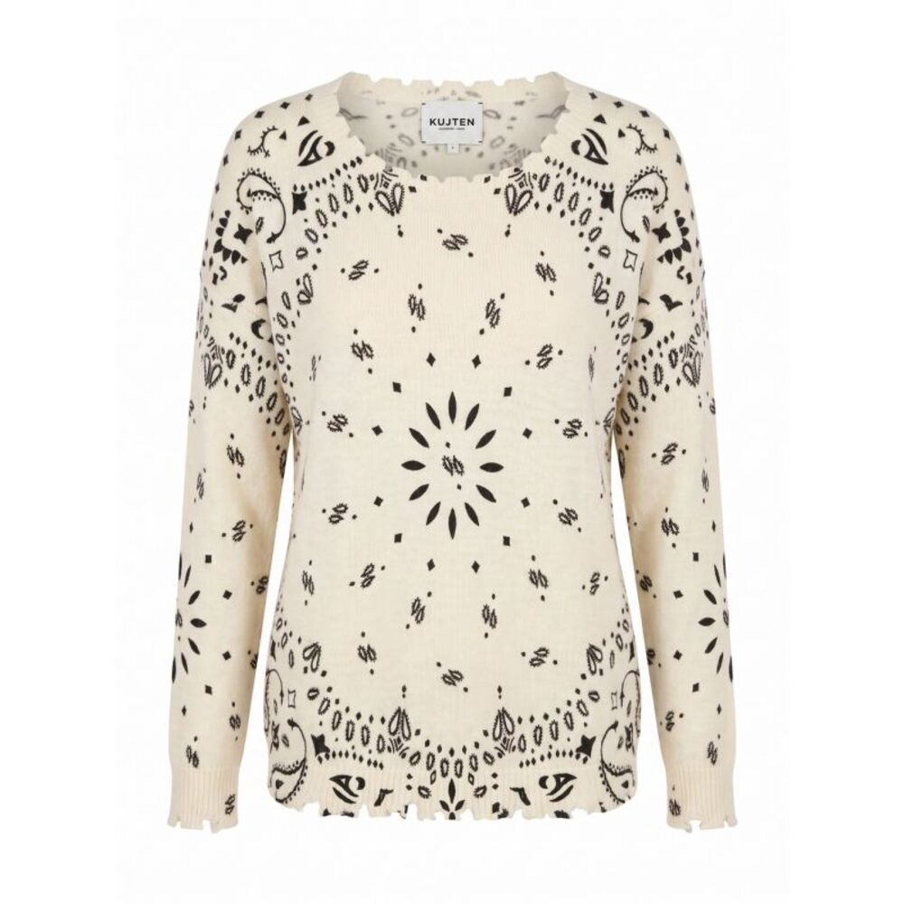 Kujten Women `Mela Bandana` Round Neck Sweater